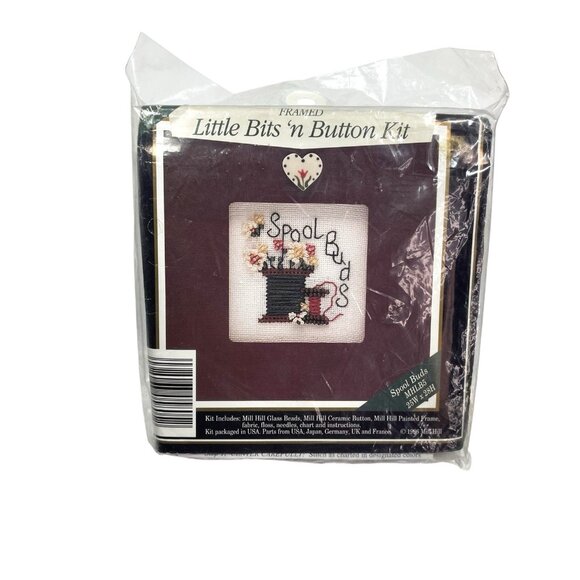 Vintage 1996 Mill Hill Little Bits n Button Kit Spool Buds MHLB5 NEW - Picture 1 of 2